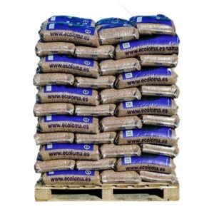 Palete de 77 sacos de caroços de azeitona