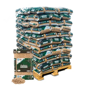 Pellets de madeira GME – Palete com 77 sacos de 15 kg