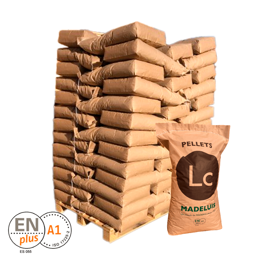 Madeluis embalagem ecológica para pellets, 65 sacos